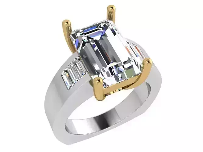 Stylish diamond ring 3670 3D print model