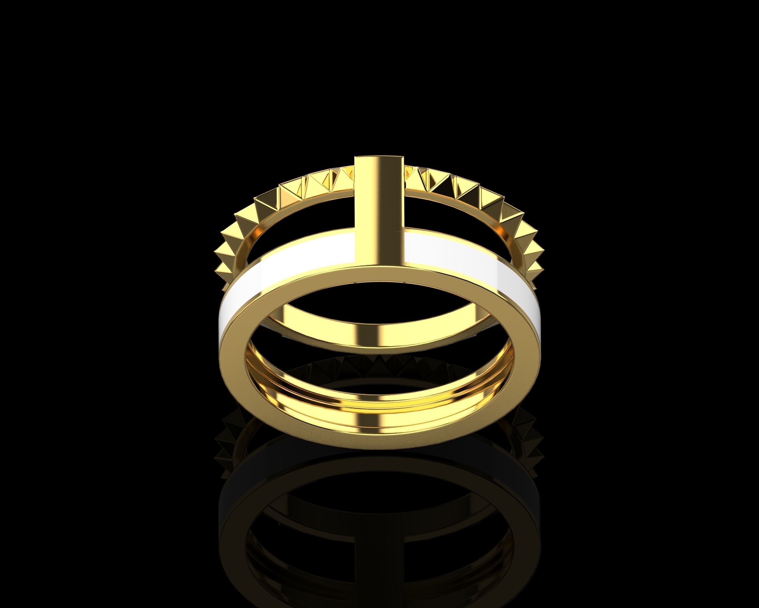 Rings with Enamel two version N142 3D print model_14