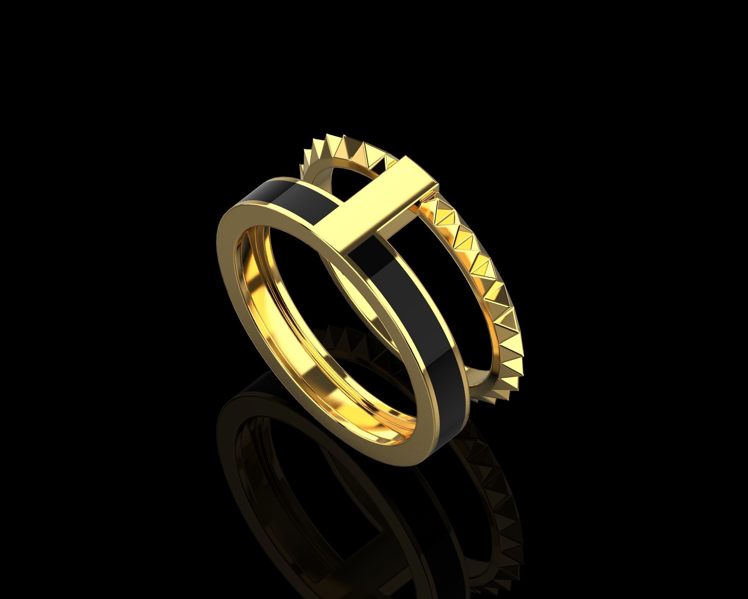 Rings with Enamel two version N142 3D print model_39