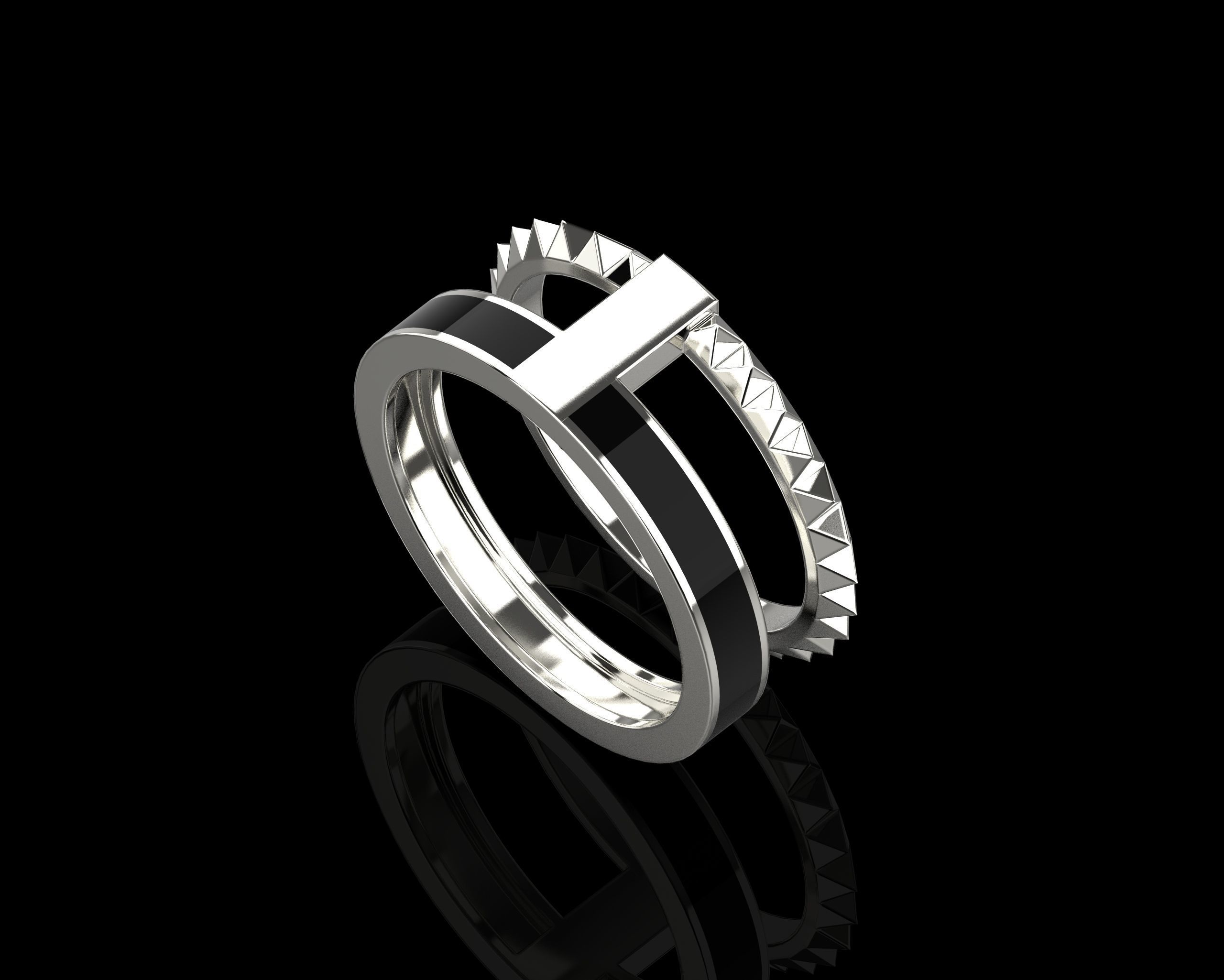 Rings with Enamel two version N142 3D print model_40