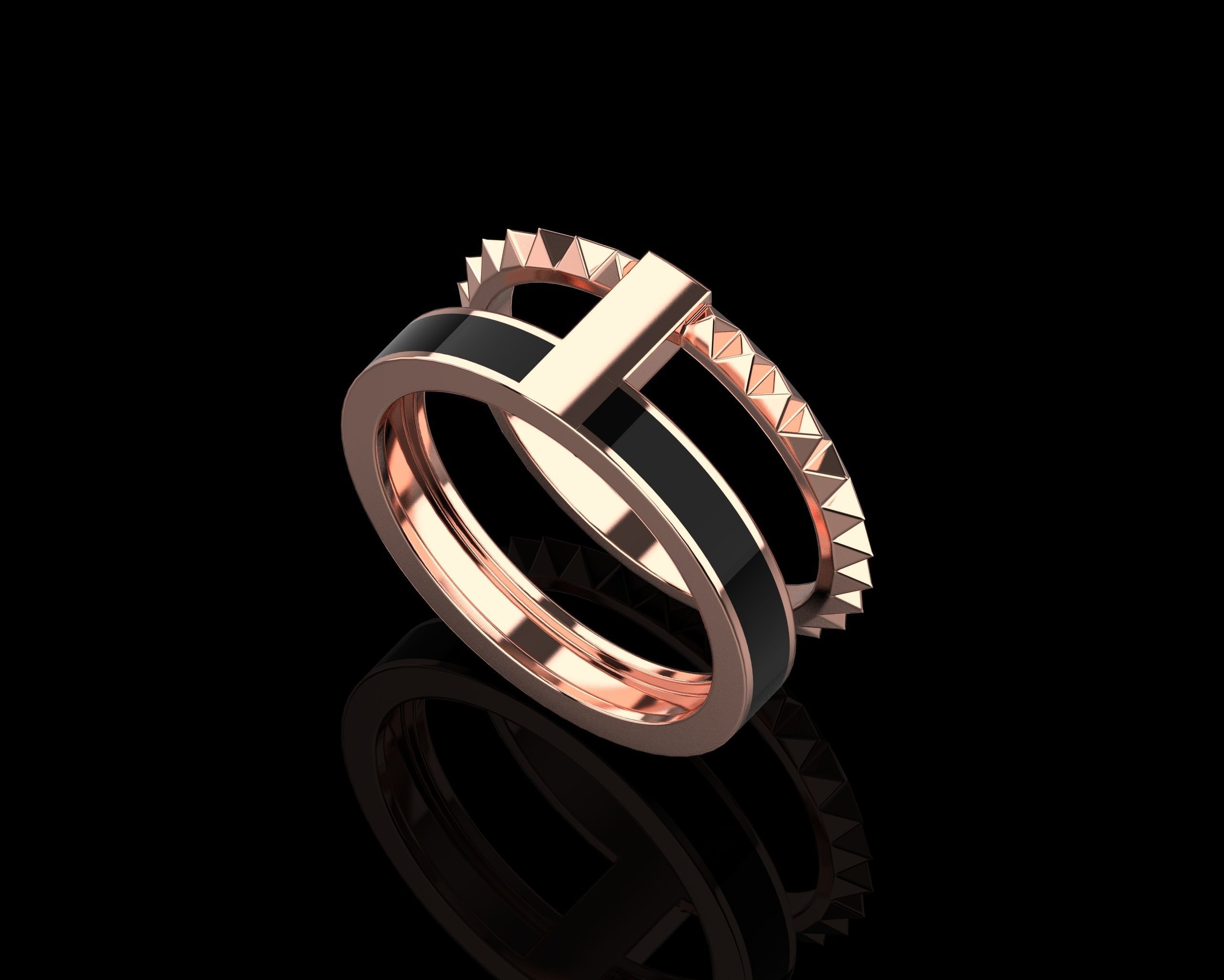 Rings with Enamel two version N142 3D print model_43
