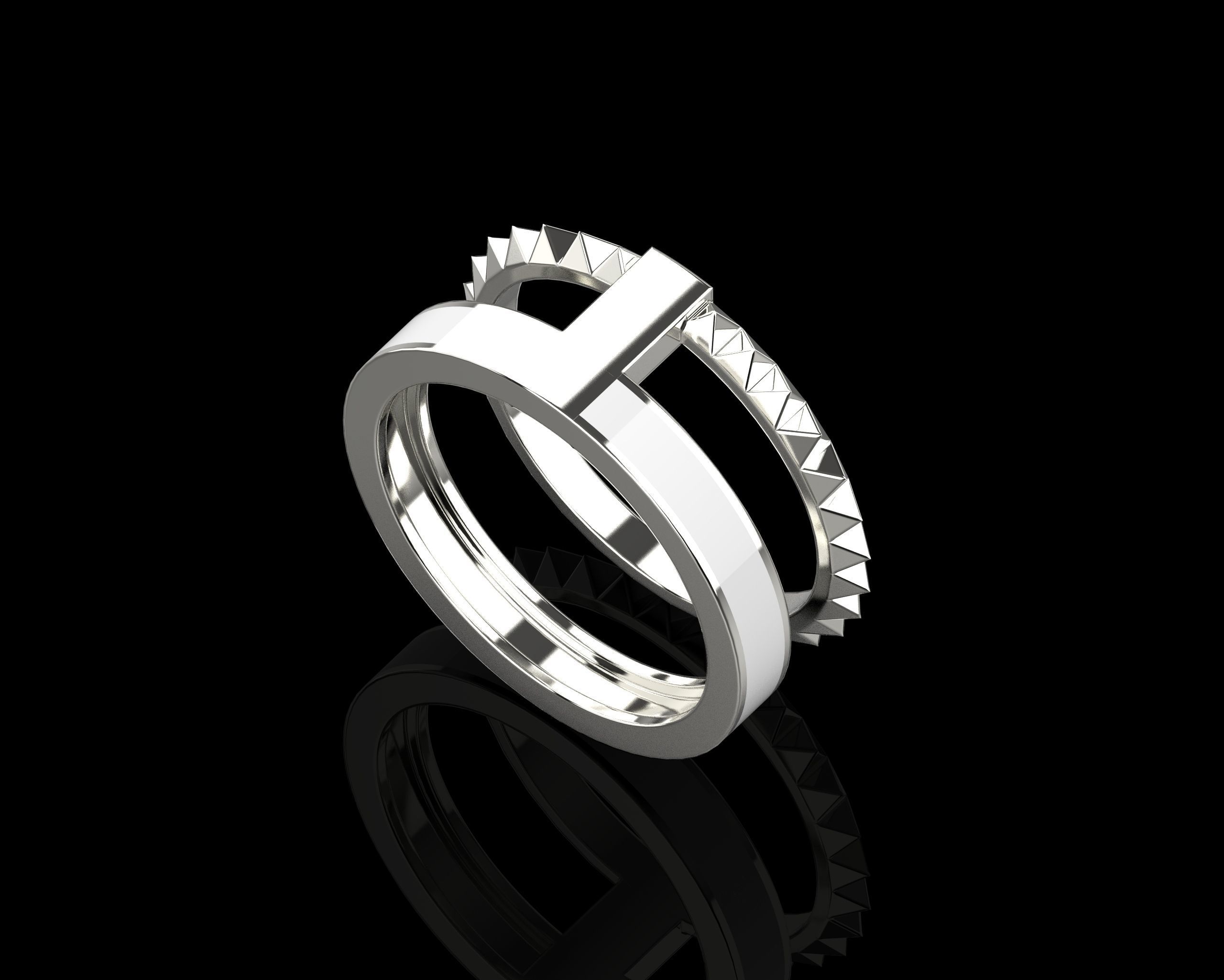 Rings with Enamel two version N142 3D print model_41