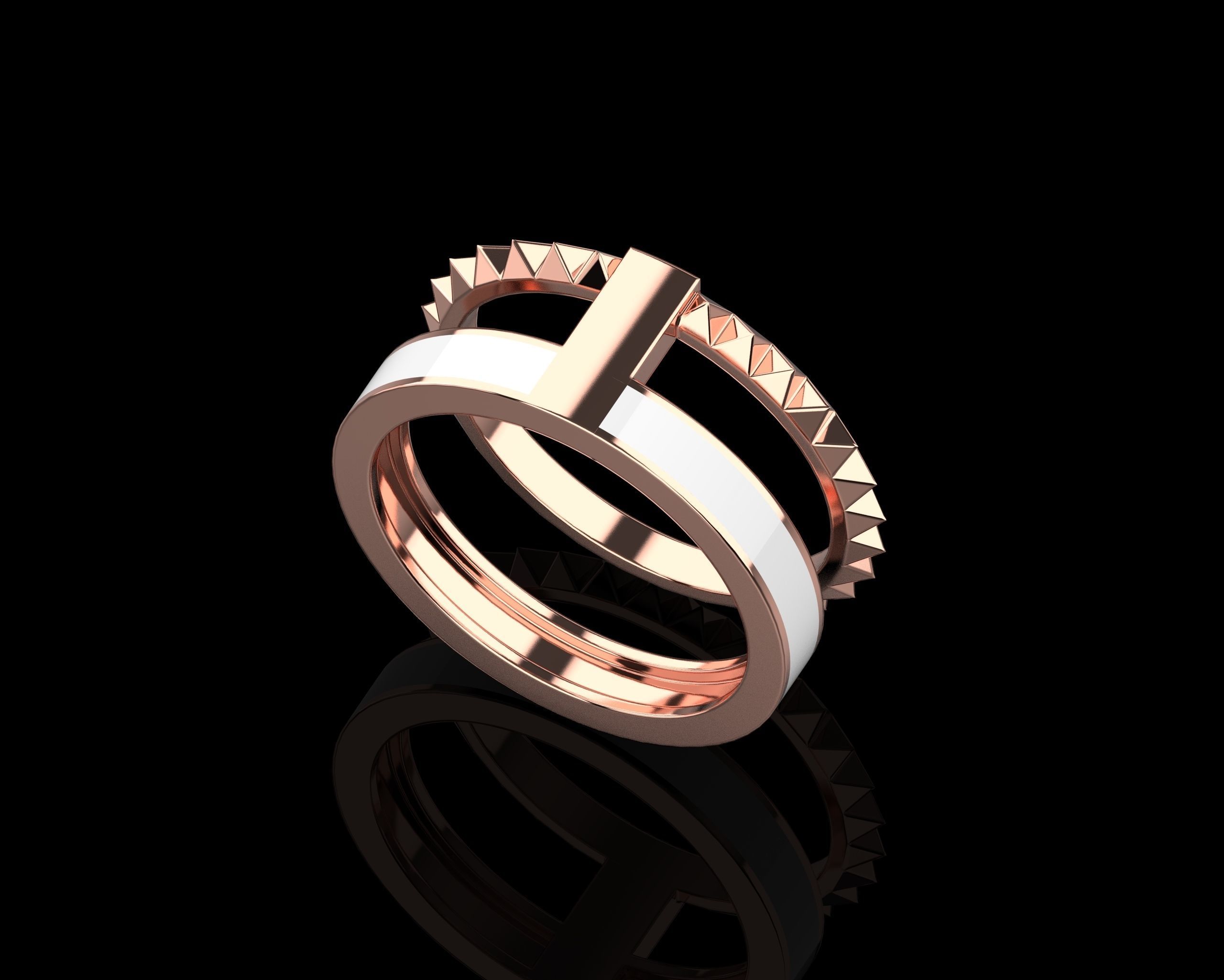 Rings with Enamel two version N142 3D print model_44