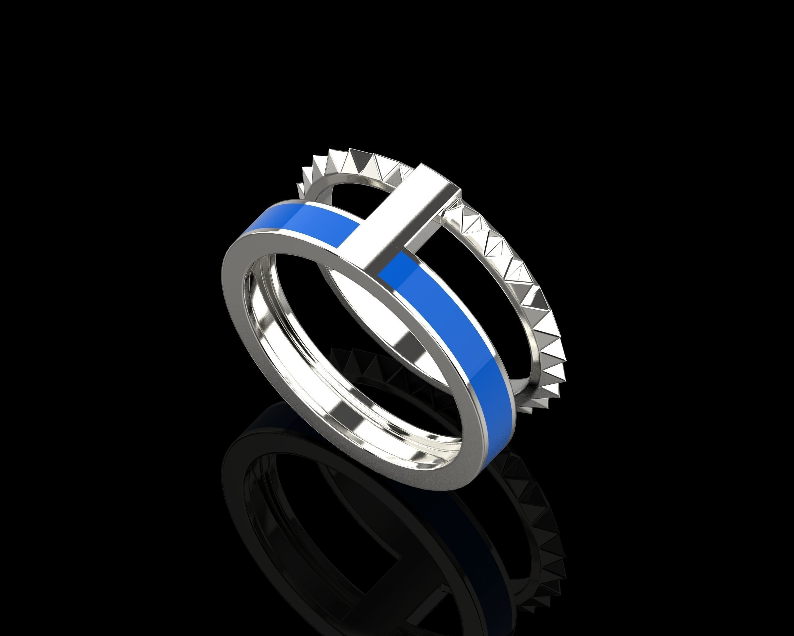 Rings with Enamel two version N142 3D print model_42