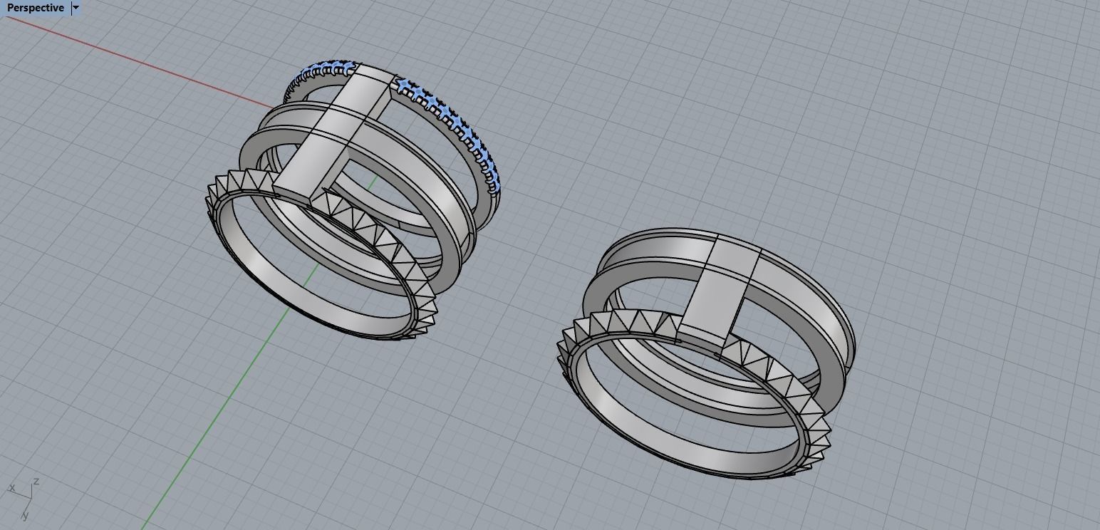 Rings with Enamel two version N142 3D print model_22