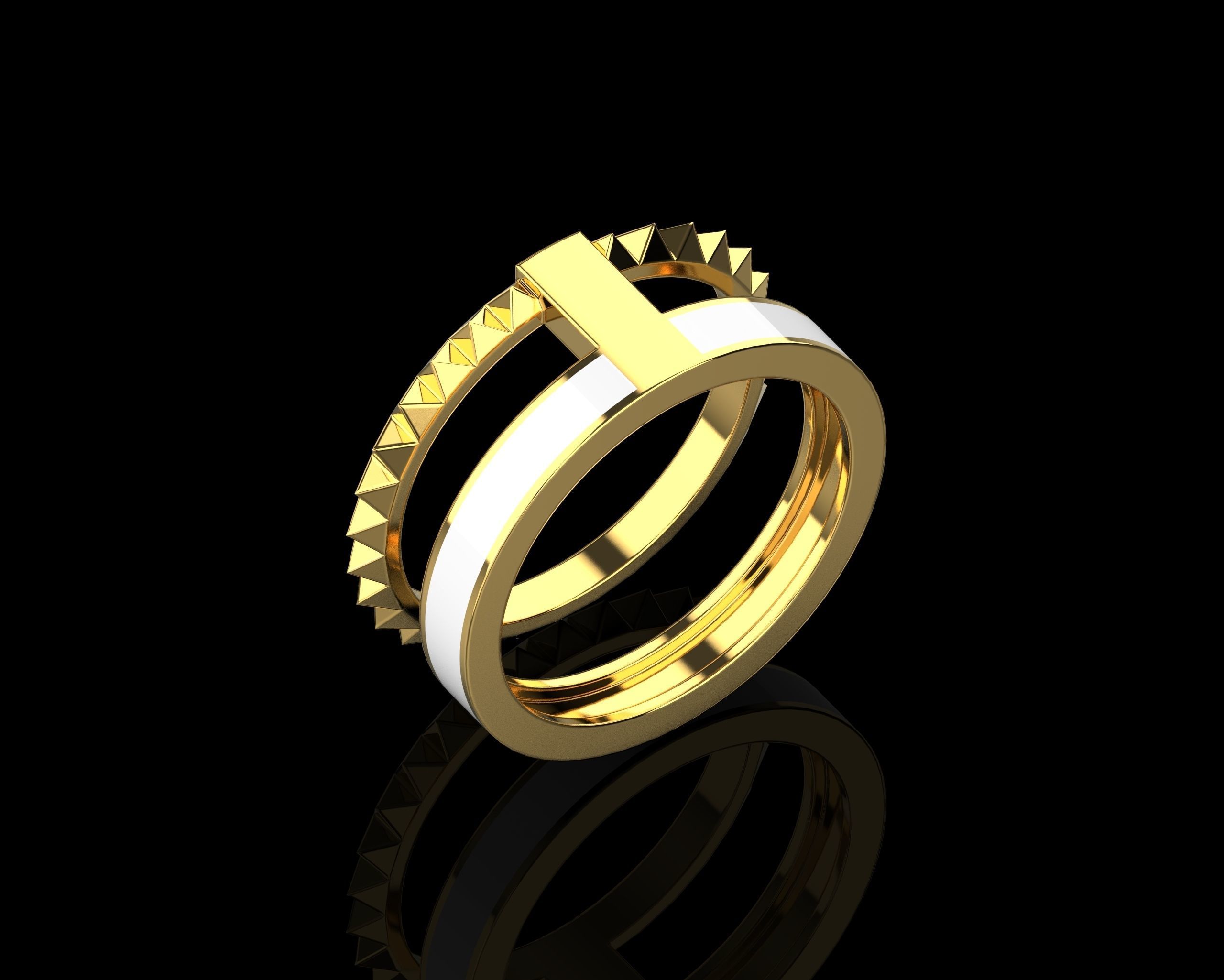 Rings with Enamel two version N142 3D print model_13