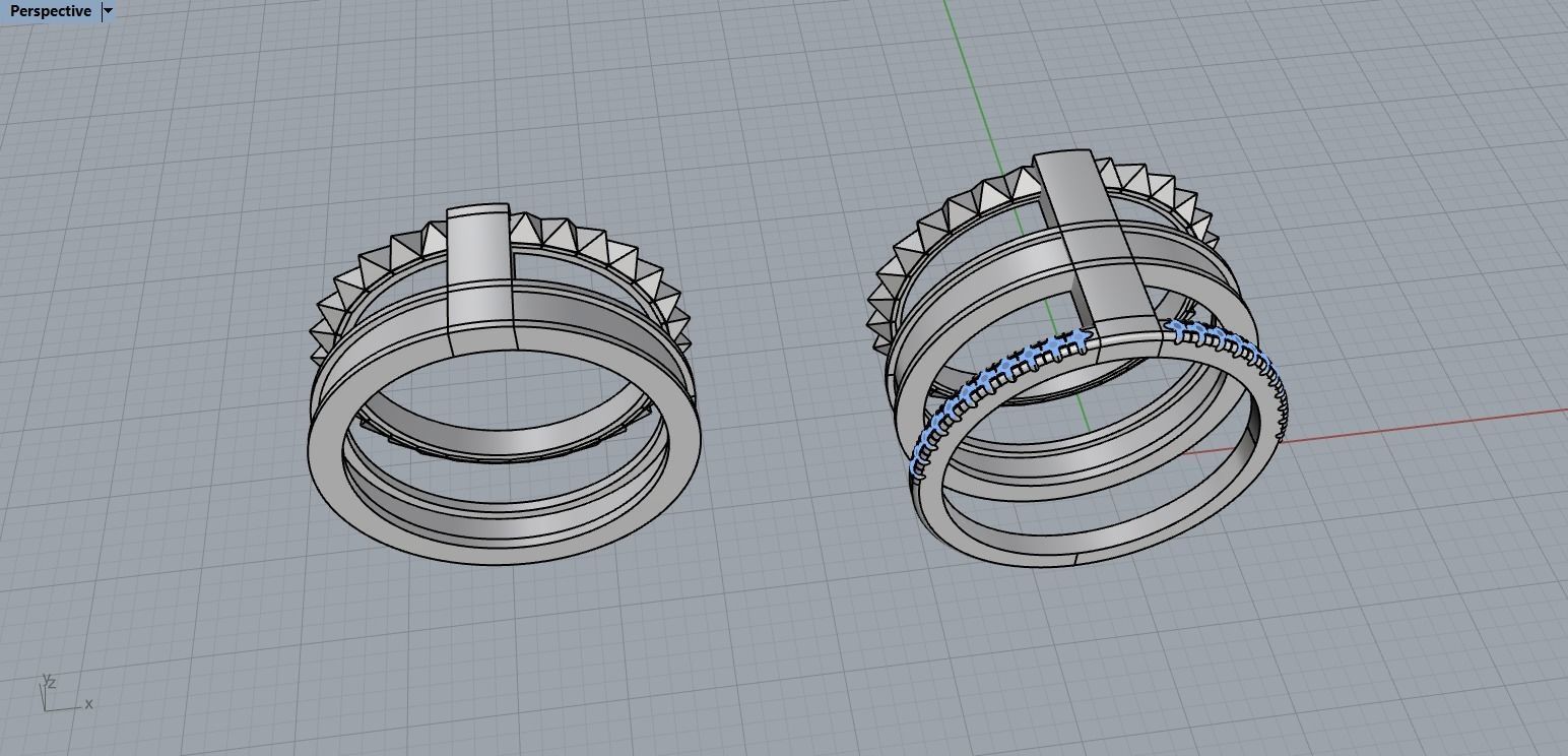 Rings with Enamel two version N142 3D print model_21