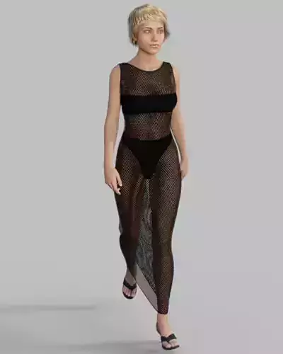 Fishnet Dress and Bikini