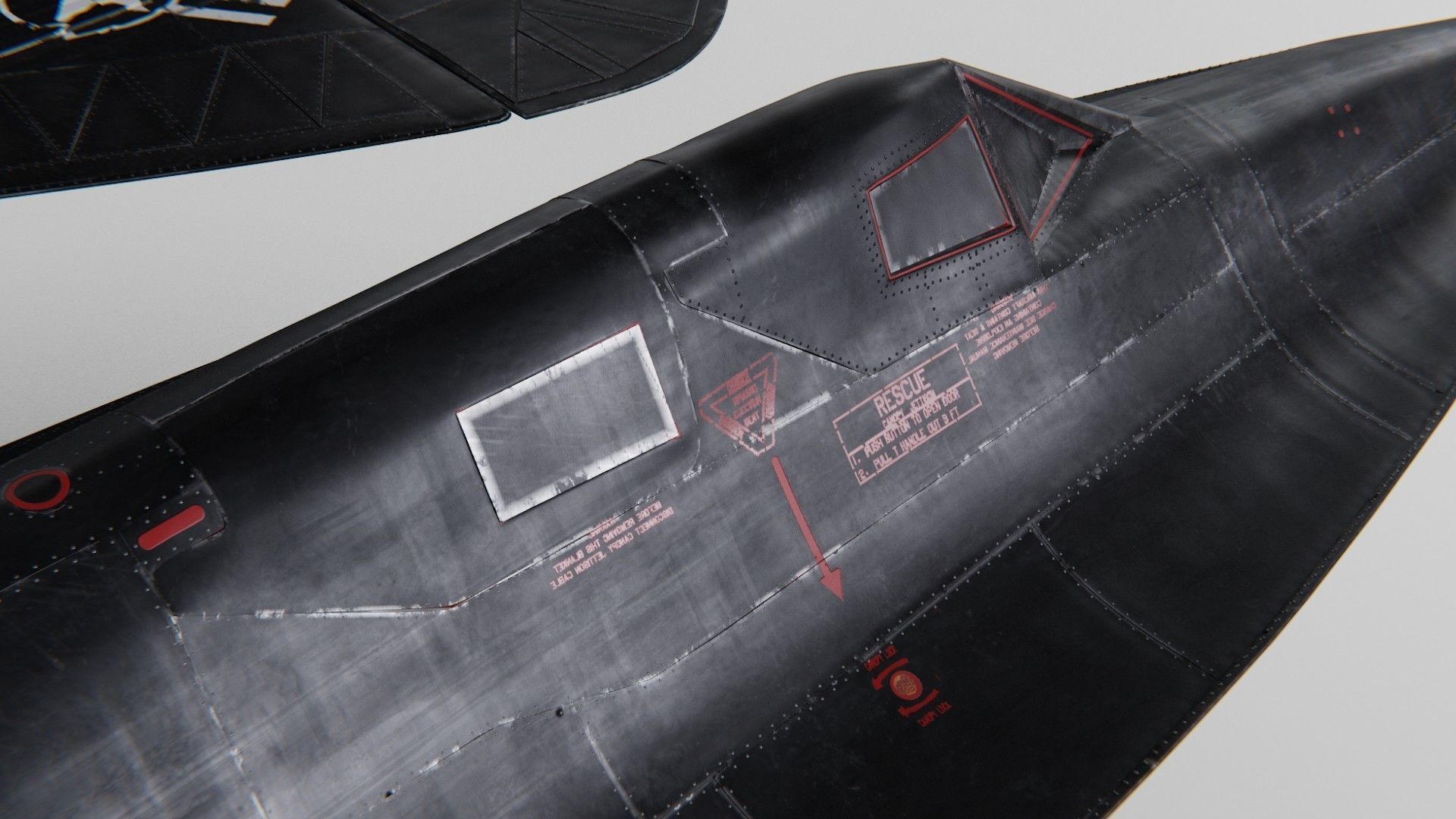 Lockheed Sr 71 Blackbird Exterior 3D model_4