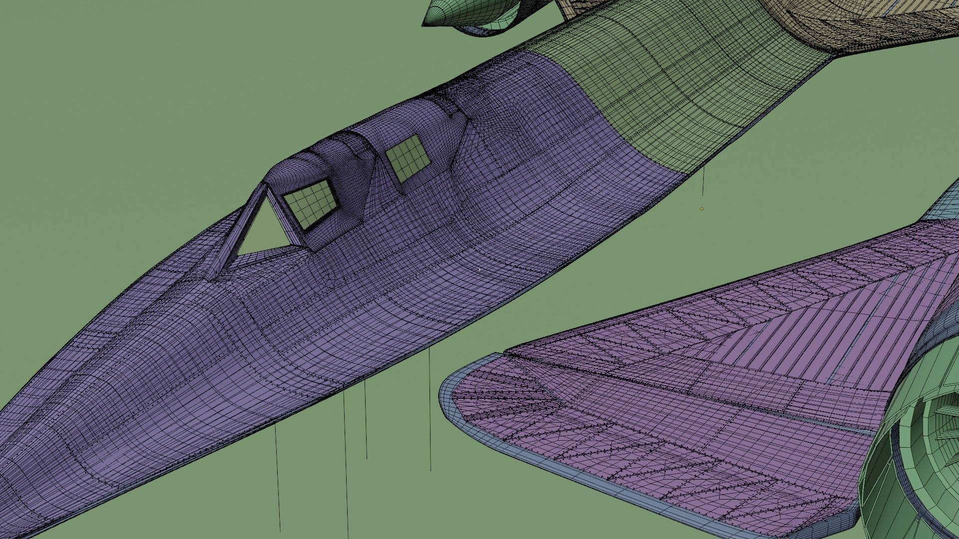 Lockheed Sr 71 Blackbird Exterior 3D model_15