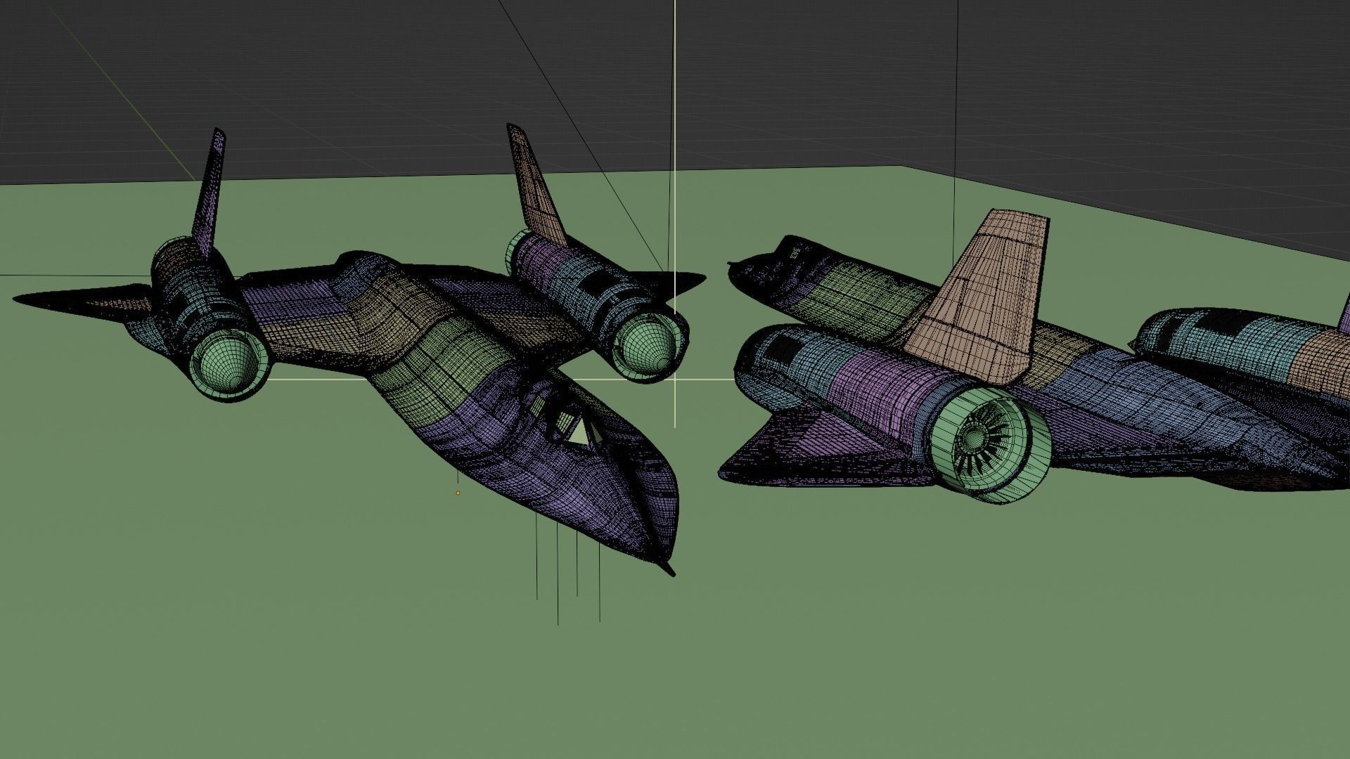 Lockheed Sr 71 Blackbird Exterior 3D model_11