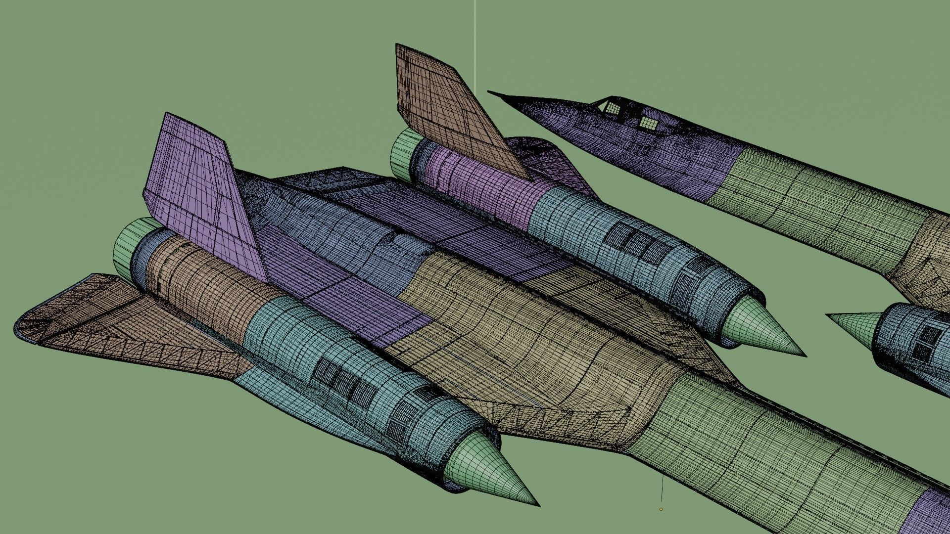 Lockheed Sr 71 Blackbird Exterior 3D model_12