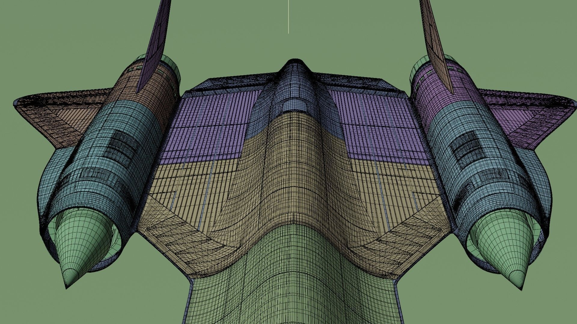 Lockheed Sr 71 Blackbird Exterior 3D model_14