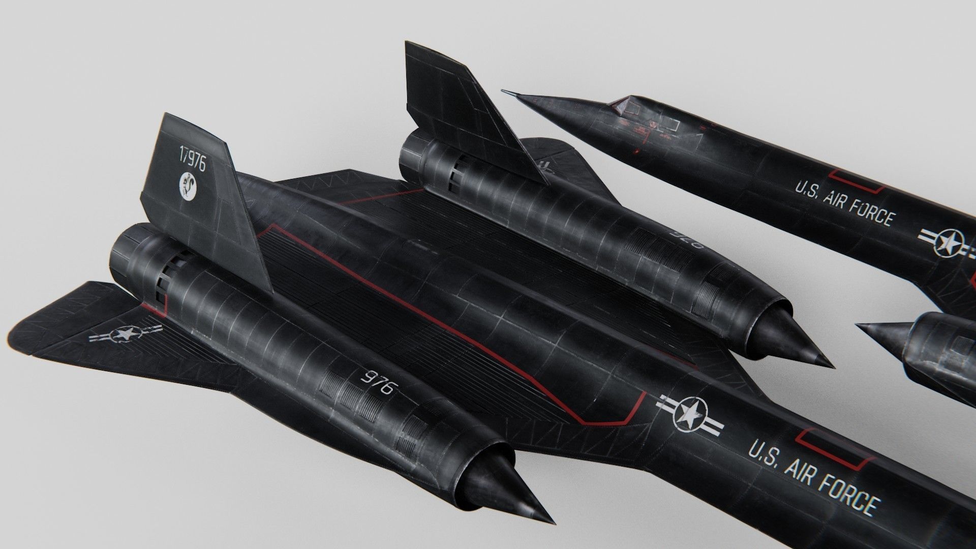 Lockheed Sr 71 Blackbird Exterior 3D model_8