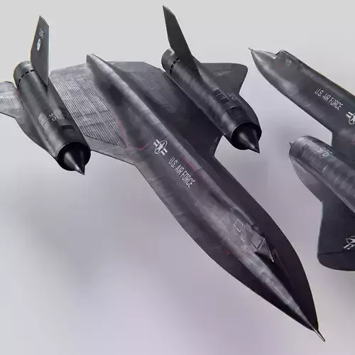 Lockheed Sr 71 Blackbird Exterior 3D model
