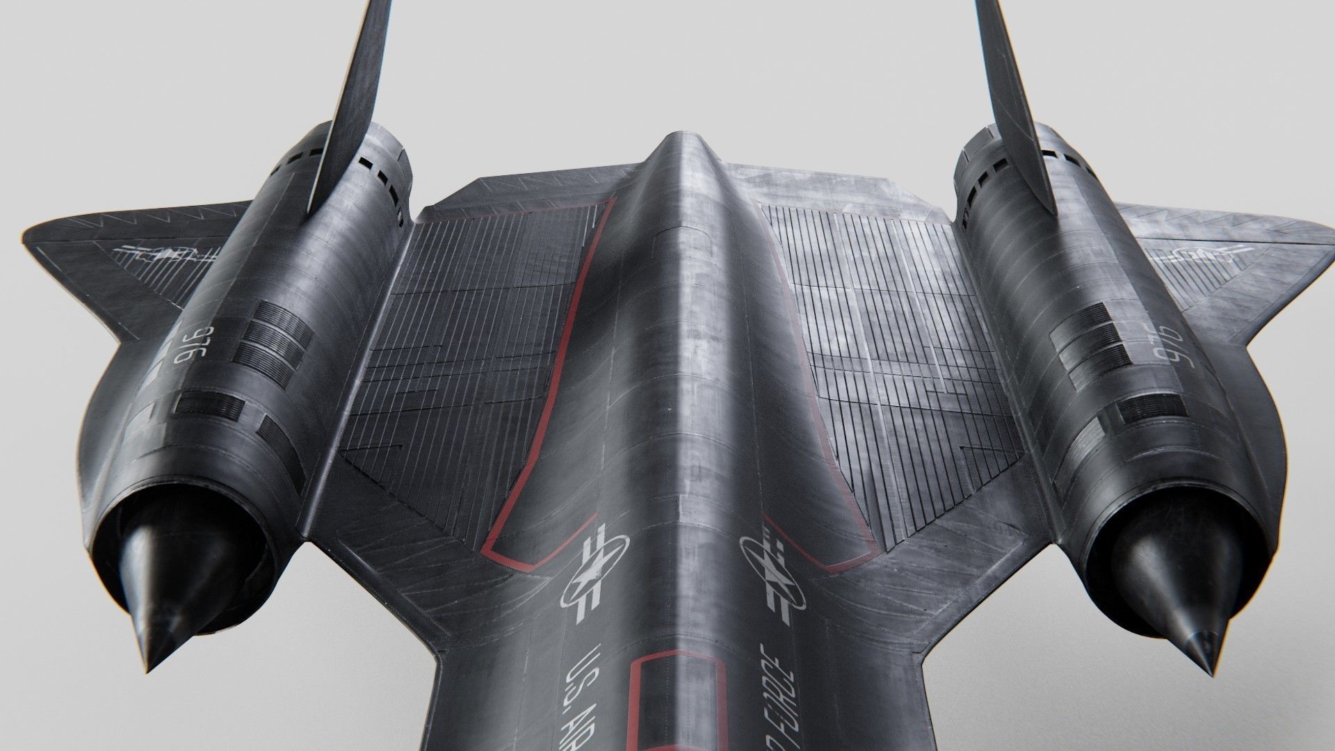 Lockheed Sr 71 Blackbird Exterior 3D model_2