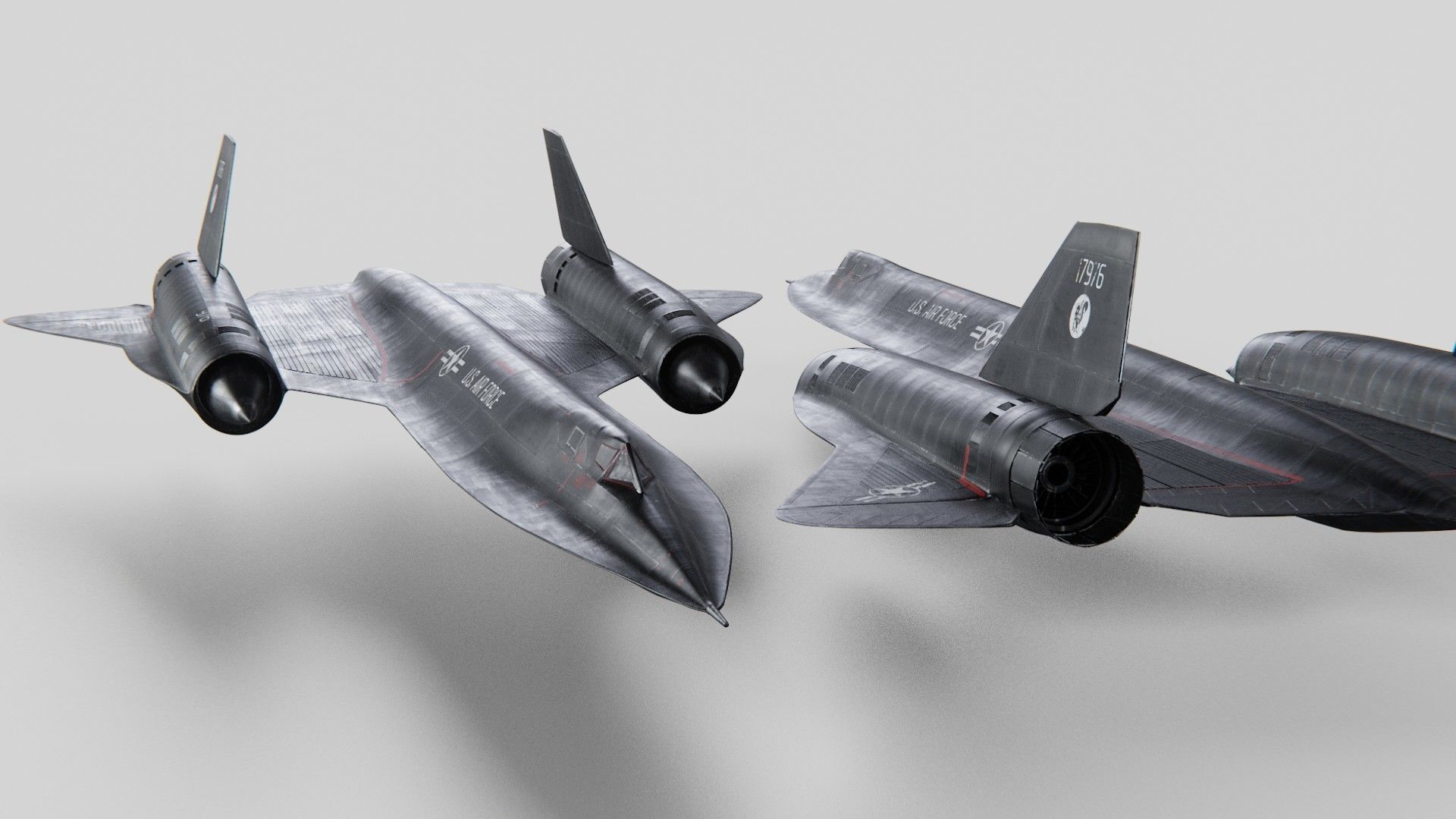 Lockheed Sr 71 Blackbird Exterior 3D model_7
