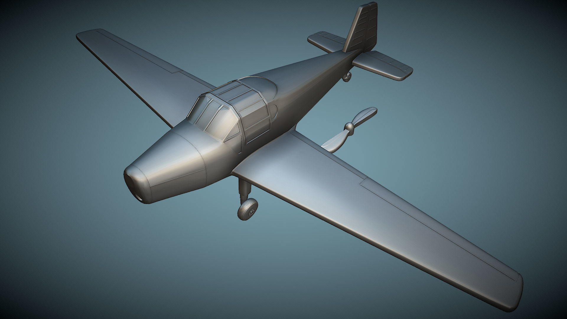 Bucker Bu-181 Bestmann - 3D Printable Model 3D print model_1