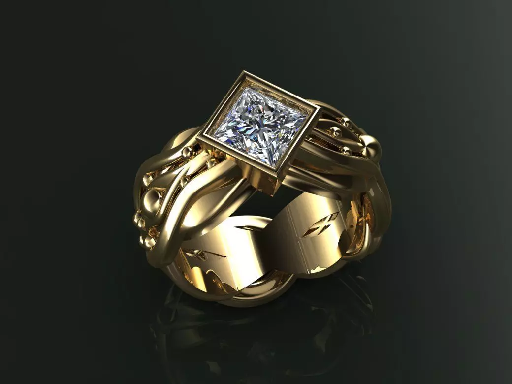 Pearl and Sea Ring 3D print model