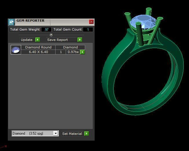 solitair ring 3D print model_13