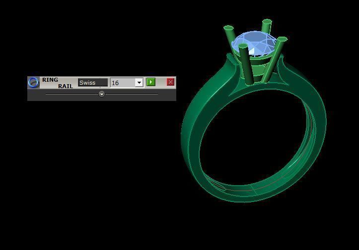 solitair ring 3D print model_11