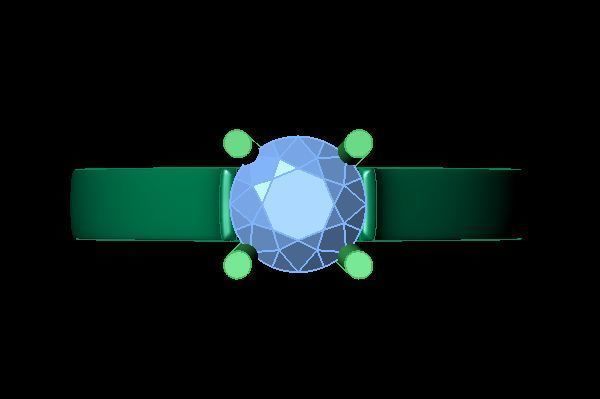 solitair ring 3D print model_7