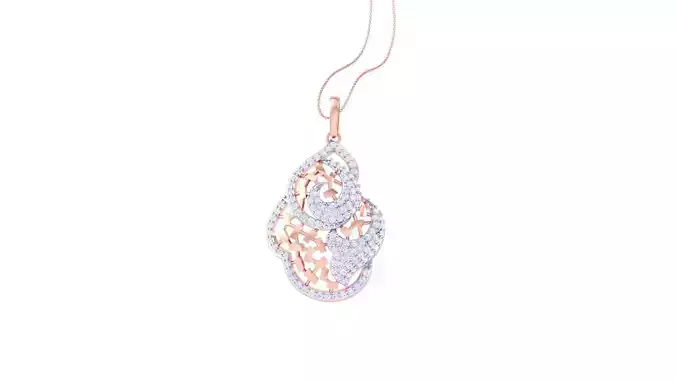 Women Mesh Diamond Cocktail Pendant 3dm renders