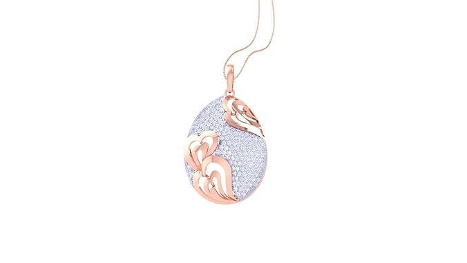 Women Diamond Cocktail Pendant 3dm renders 3D print model
