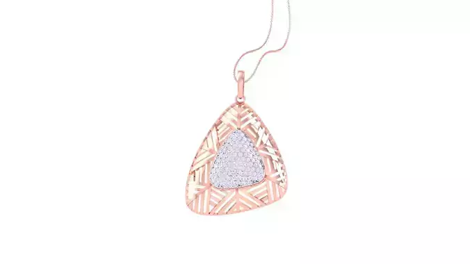 Women Diamond Mesh Wire Cocktail Pendant 3dm renders