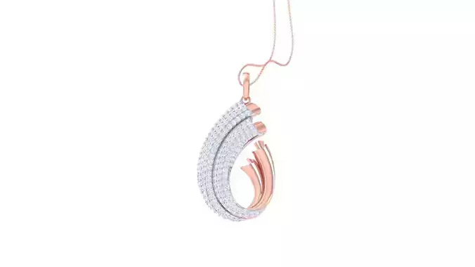 Women Diamond Cocktail Pendant 3dm renders