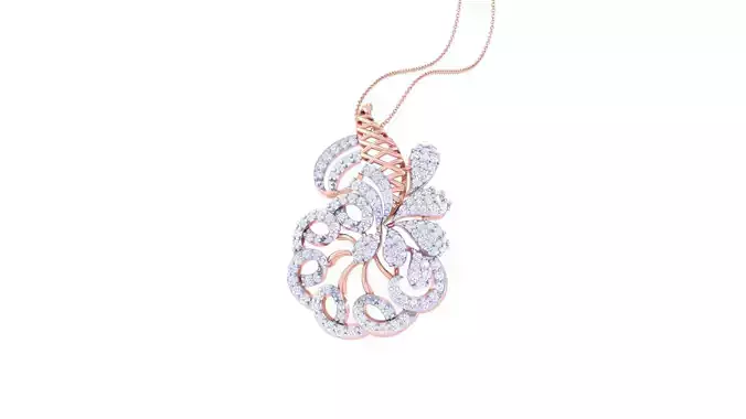 Women Diamond Cocktail Pendant 3dm renders