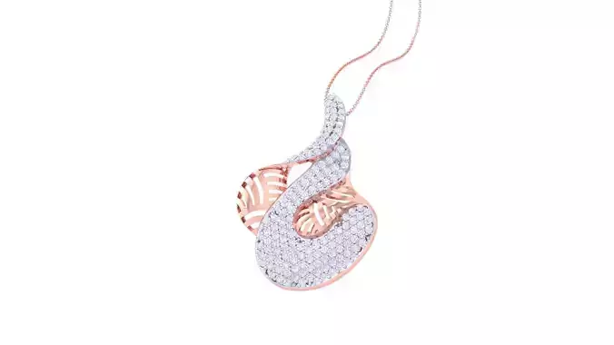 Women Diamond Cocktail Pendant 3dm renders