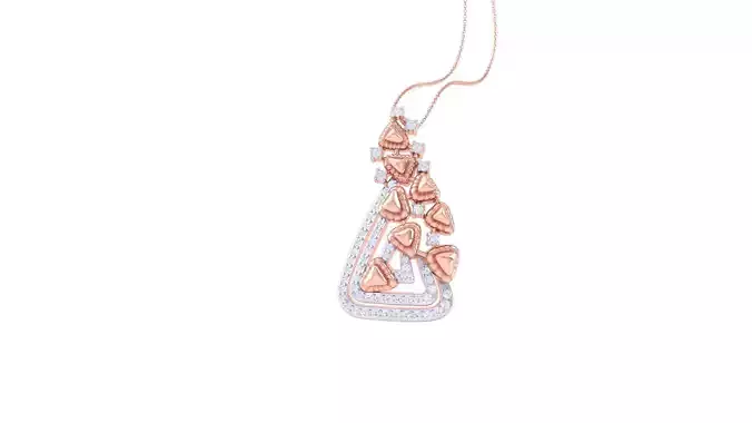 Women Diamond Cocktail Pendant 3dm renders