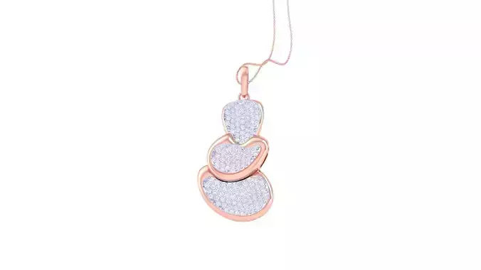 Women Diamond Cocktail Pendant 3dm renders