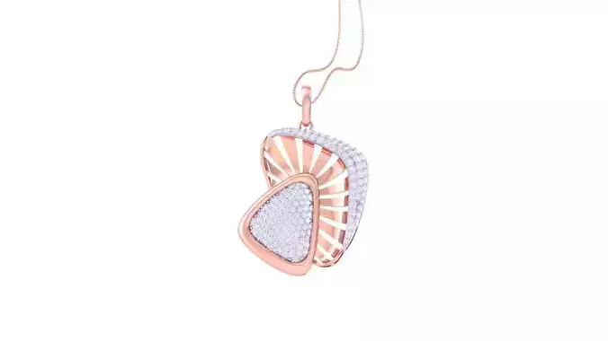 Women Diamond Cocktail Pendant 3dm renders