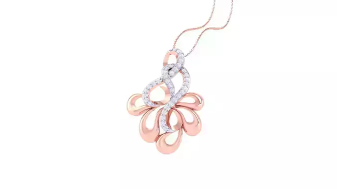 Women Diamond Cocktail Pendant 3dm renders