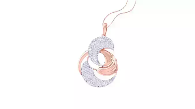 Women Diamond Cocktail Pendant 3dm renders