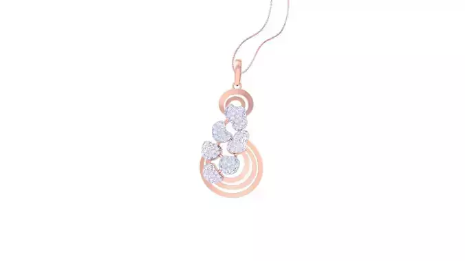 Women Diamond Cocktail Pendant 3dm renders