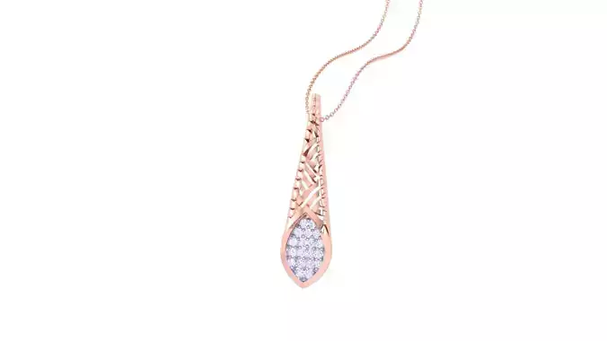 Women Mesh Diamond Cocktail Pendant 3dm renders