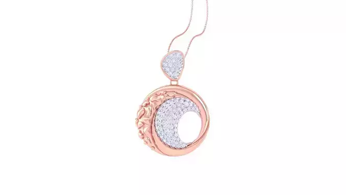 Women Diamond Cocktail Pendant 3dm renders