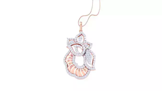Women Diamond Cocktail Pendant 3dm renders
