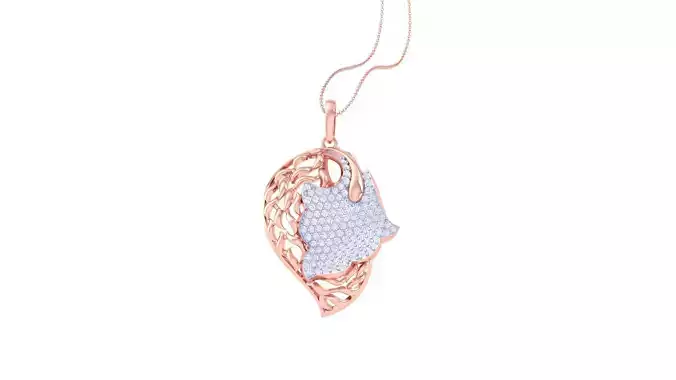 Women Diamond Cocktail Pendant 3dm renders
