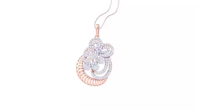 Women Diamond Cocktail Pendant 3dm renders