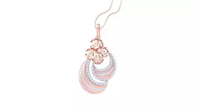 Women Diamond Cocktail Pendant 3dm renders