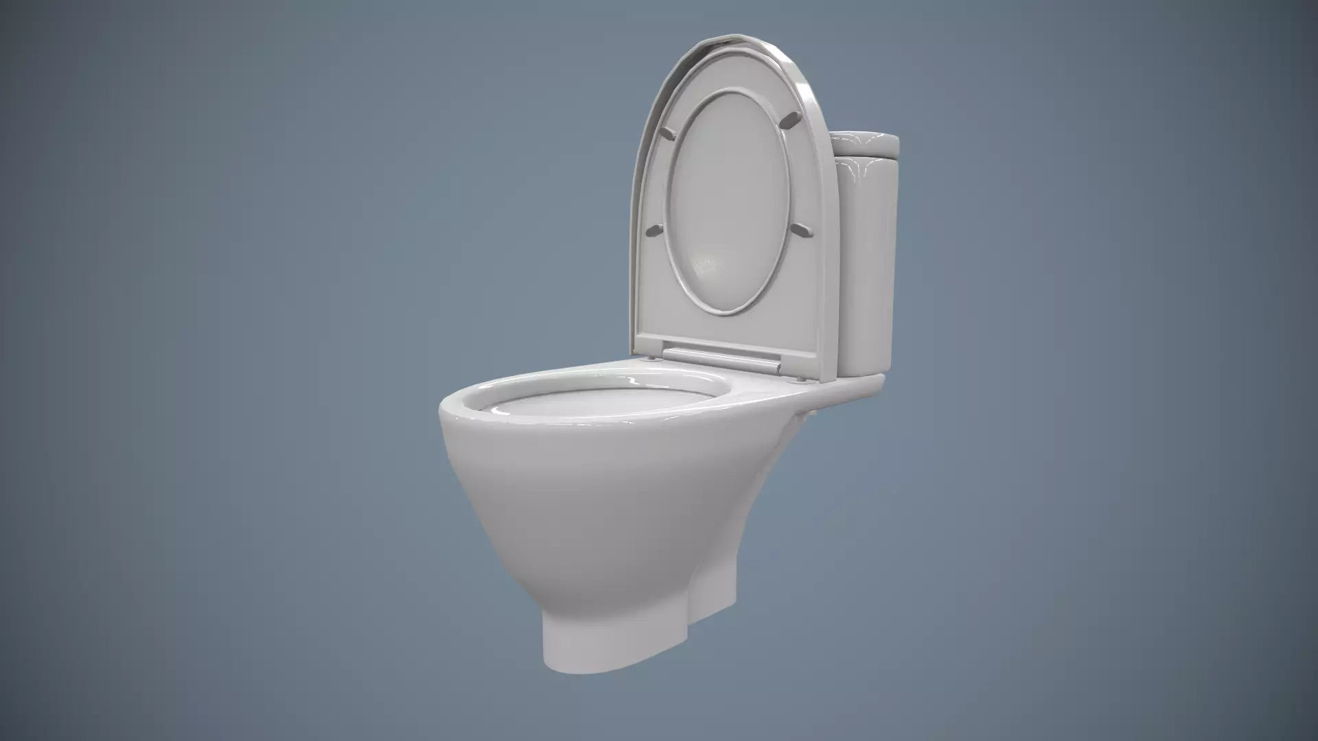 Toilet Bowl Low Poly Low-poly 3D model