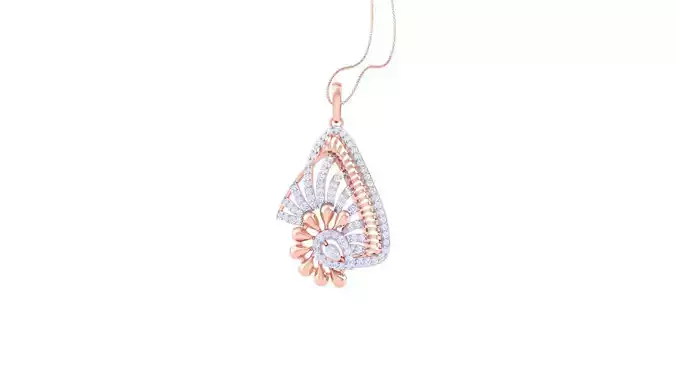 Women Diamond Cocktail Pendant 3dm renders