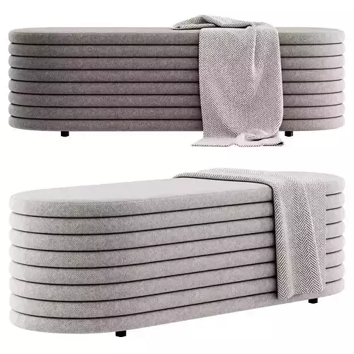 Rialto storage bench by cb2 3D model