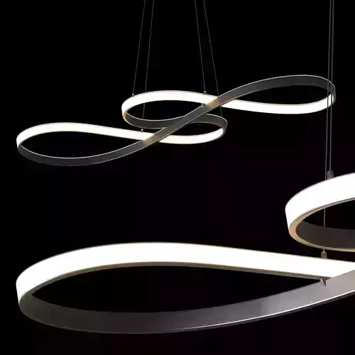LED Pendant Light 75cm Acrylic Dimmable Low-poly 3D model