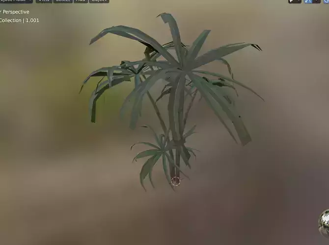 tropic plant Low-poly 3D model