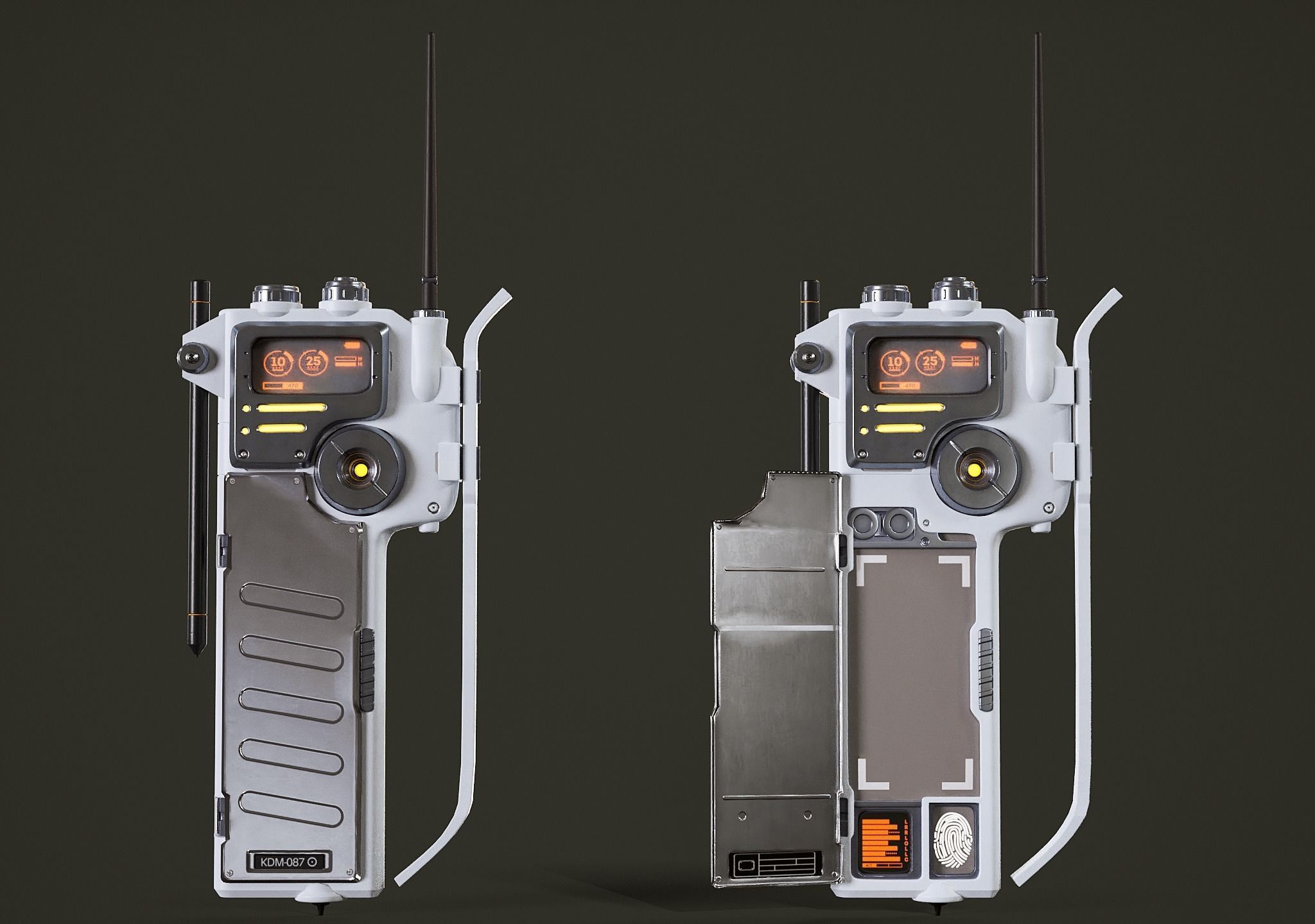 Portable Device Low-poly 3D model_3